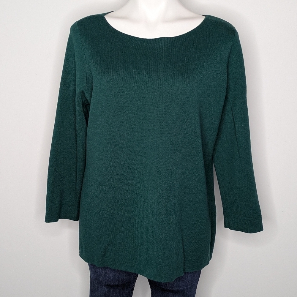 Chicos Green Long Sleeve Sweater L